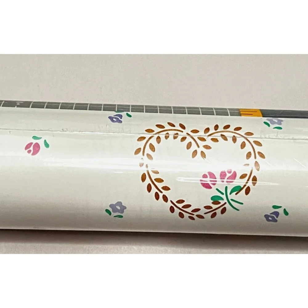 NOS Vtg '94 Rubbermaid Contact Paper Country Heart N Flowers Shelf Liner 3yds